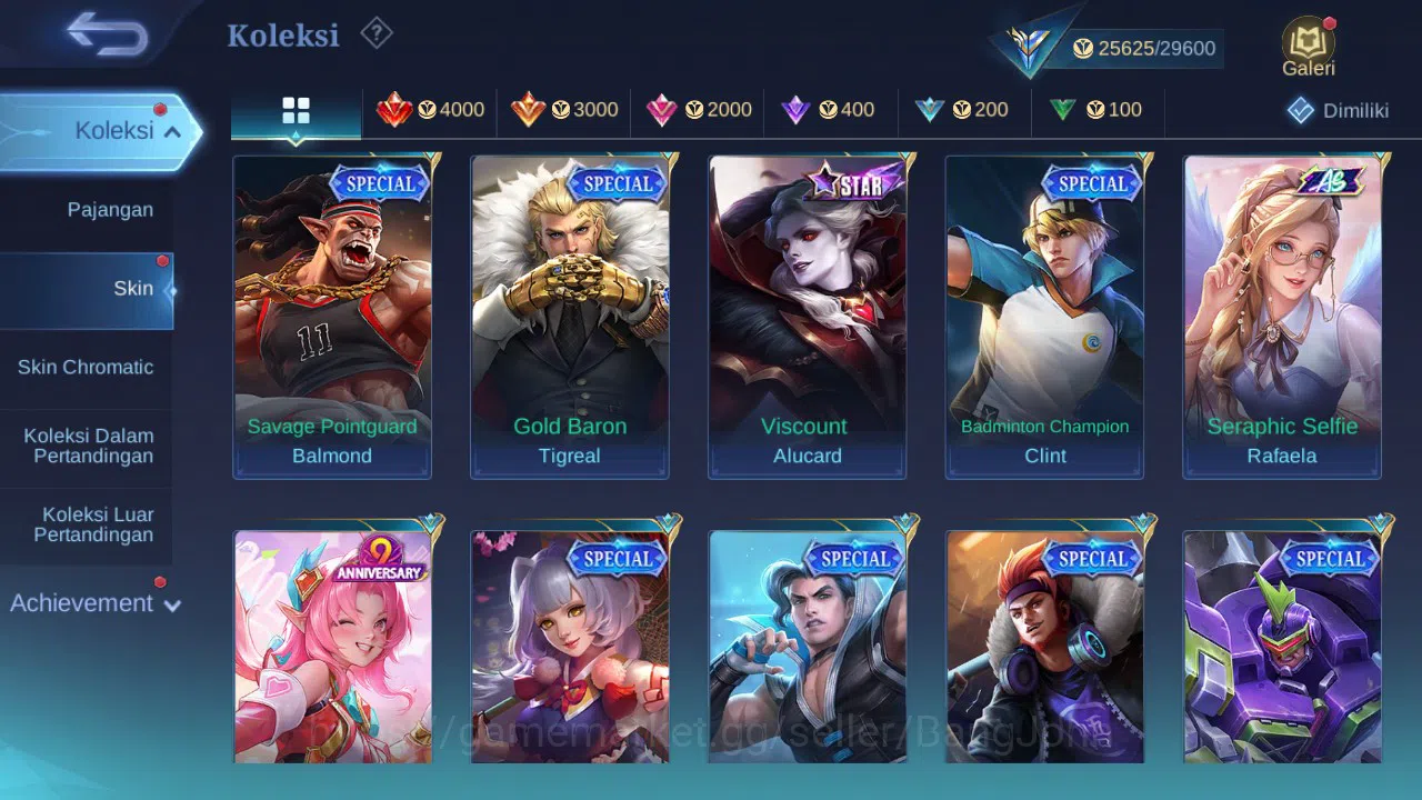 Mobile Legends: Bang Bang Accounts GLOBAL Hero 99 Skin 131 Create Kadita | Spongebob  image 4