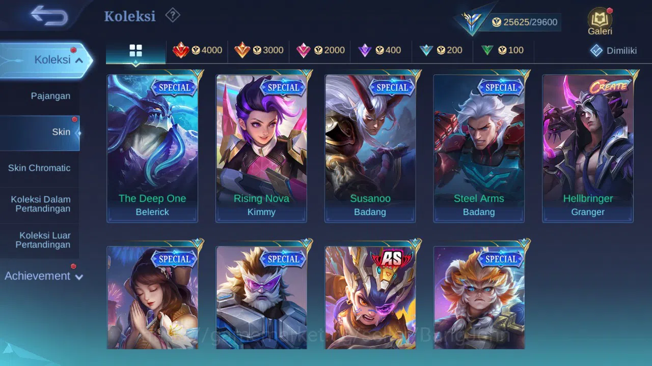 Mobile Legends: Bang Bang Accounts GLOBAL Hero 99 Skin 131 Create Kadita | Spongebob  image 6