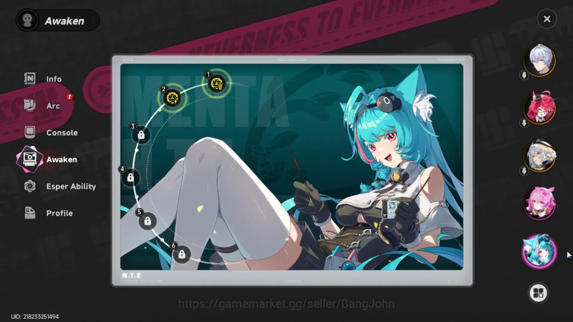 Neverness to Everness Accounts SEA | Starter Lv 3 | 2 SSR (Nanally+Hathor)+ 5 SR  image 9