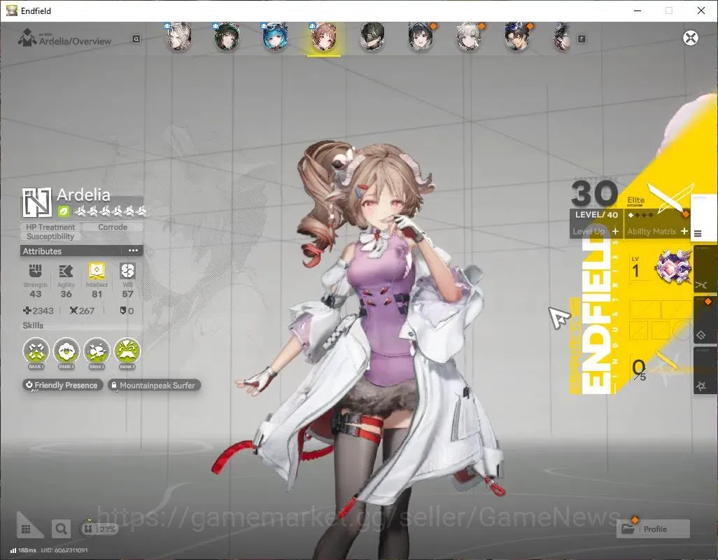 Arknights: Endfield Accounts NA/EU|Lv25|4 SSR(1Limited)+8(*6WEP)|[Zhuang Fangyi image 4