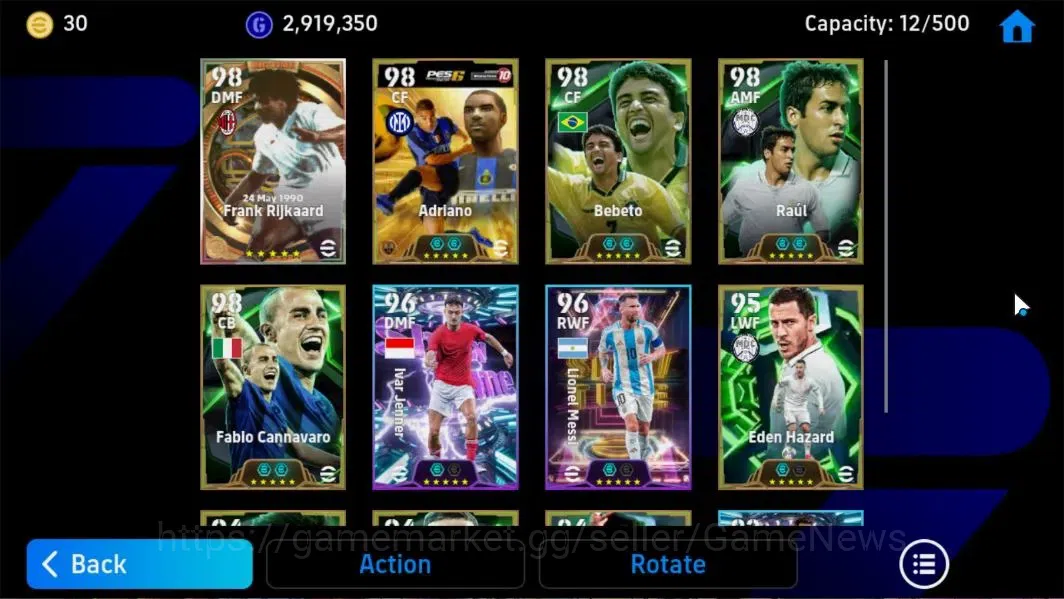 eFootball Accounts Android|PES Adriano,Bebeto,Fabio Cannavaro,Raul,Fr image 4
