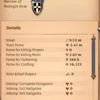Albion Online Others ASIA | 2,41M Total Fame - 9,52M Silver | T8 Ore Mi image 1