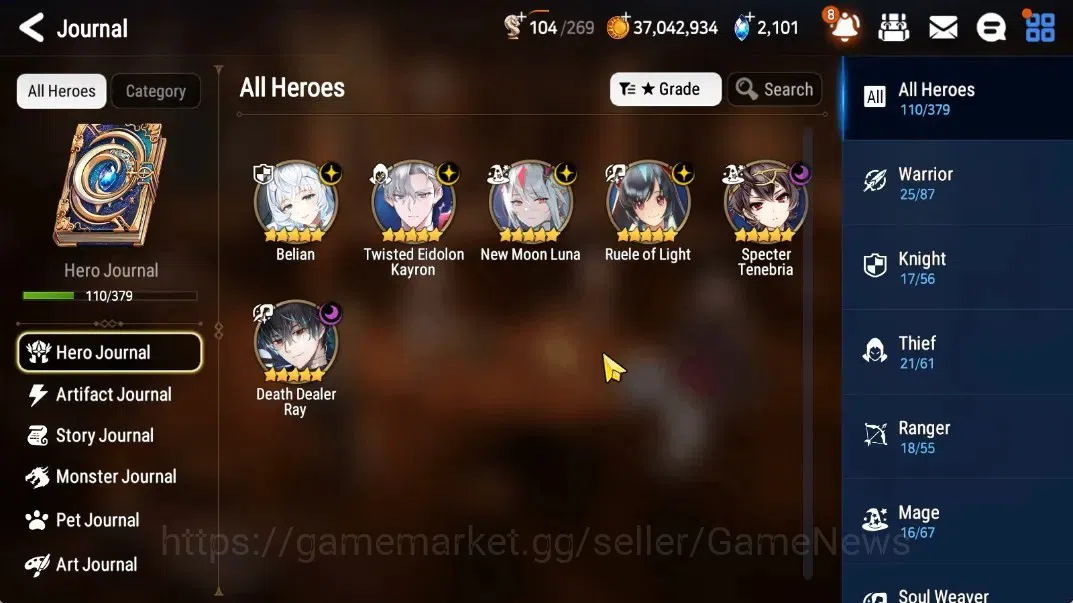 Epic Seven Accounts Starter GLOBAL|UnVerif|6 ML(NM Luna,Ruele of Light,SpecTenebria,Belian)Setsuka,TA Coli,Perfum 6