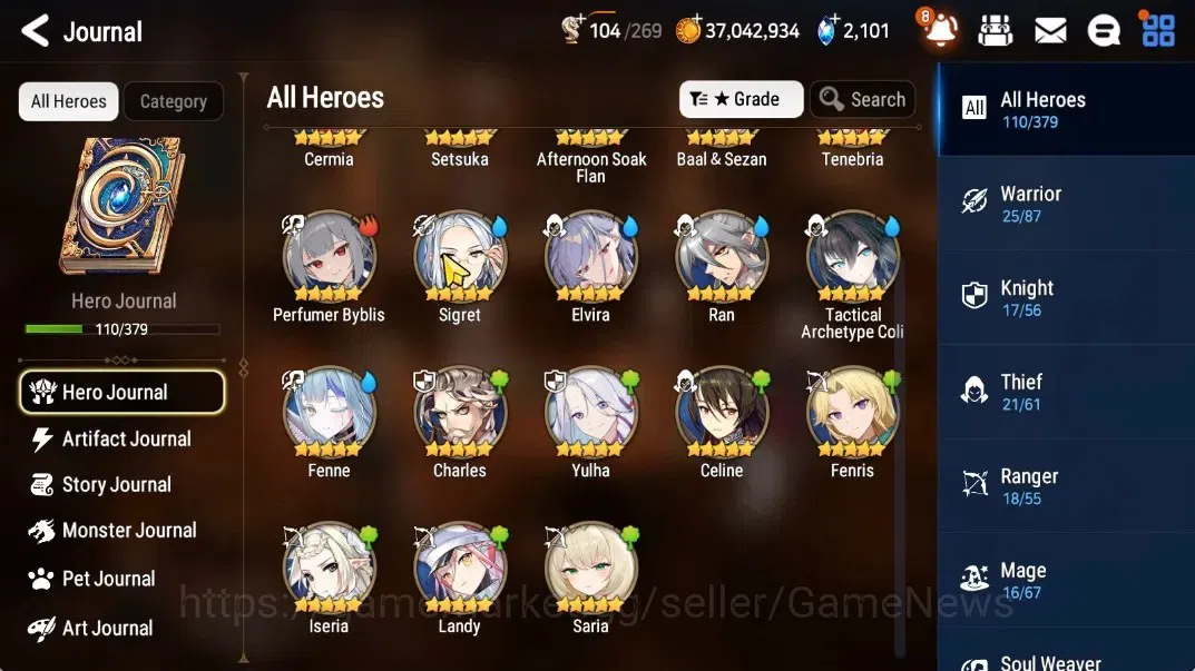 Epic Seven Accounts Starter GLOBAL|UnVerif|6 ML(NM Luna,Ruele of Light,SpecTenebria,Belian)Setsuka,TA Coli,Perfum 8