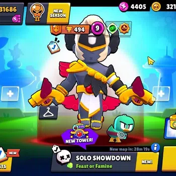 Brawl Stars Accounts Trophy 31686|92 Brawler|19 Max (12 With HC)|3 HC,6 Legend,7 Mythic,26 Epic Skins|9614Bling