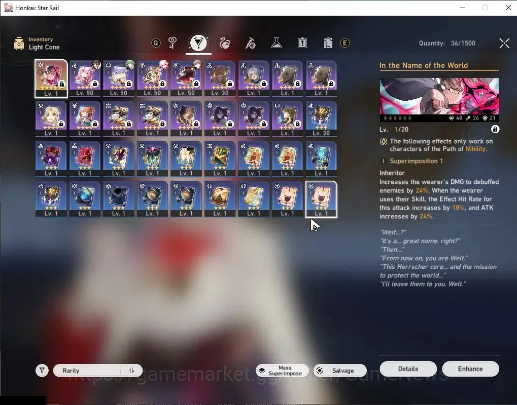 Honkai Star Rail Accounts Asia|TL 35|2 Limited| Evanescia,Huo Huo|14 GoldTic image 5