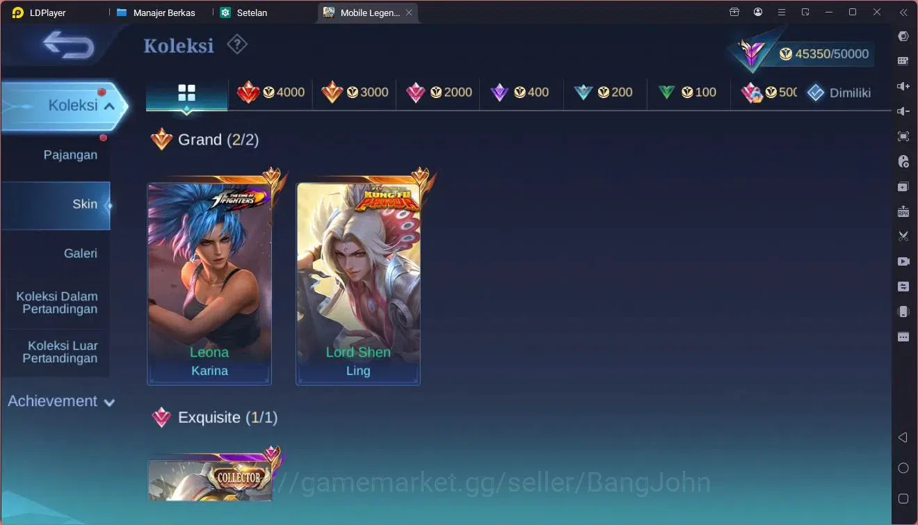 Mobile Legends: Bang Bang Accounts Global | Hero 102, Skin 188. Collector Natalia, KO image 8