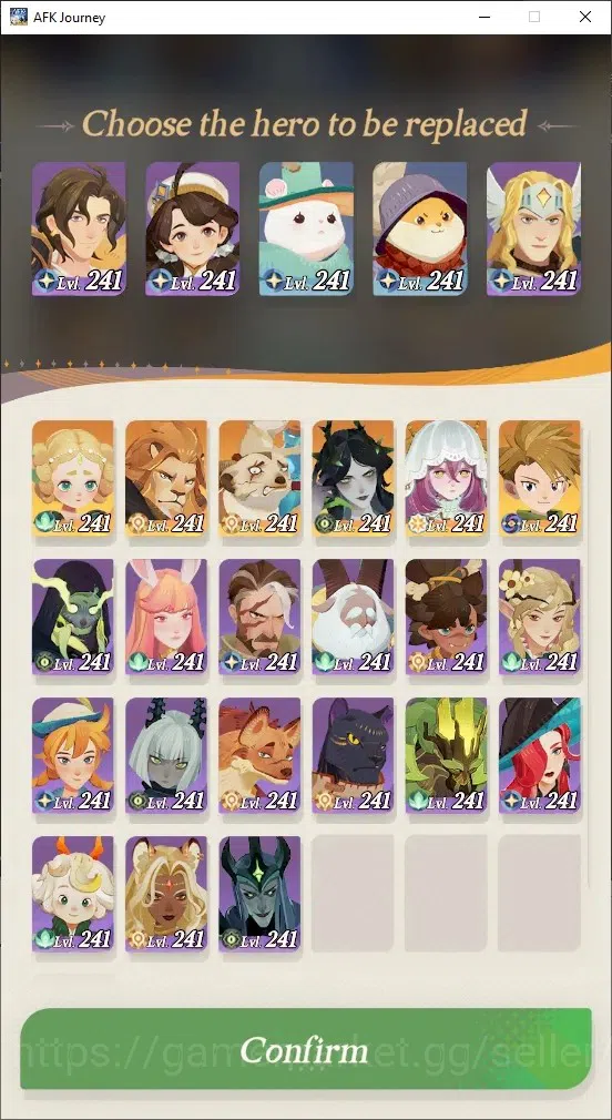 AFK Journey Accounts GLOBAL G237|Collab Digimon (Gabumon)+Aurora +3 Hero Selector|48K DM|20 SC,30 Rate Up,59 Epic,447 Invite 1