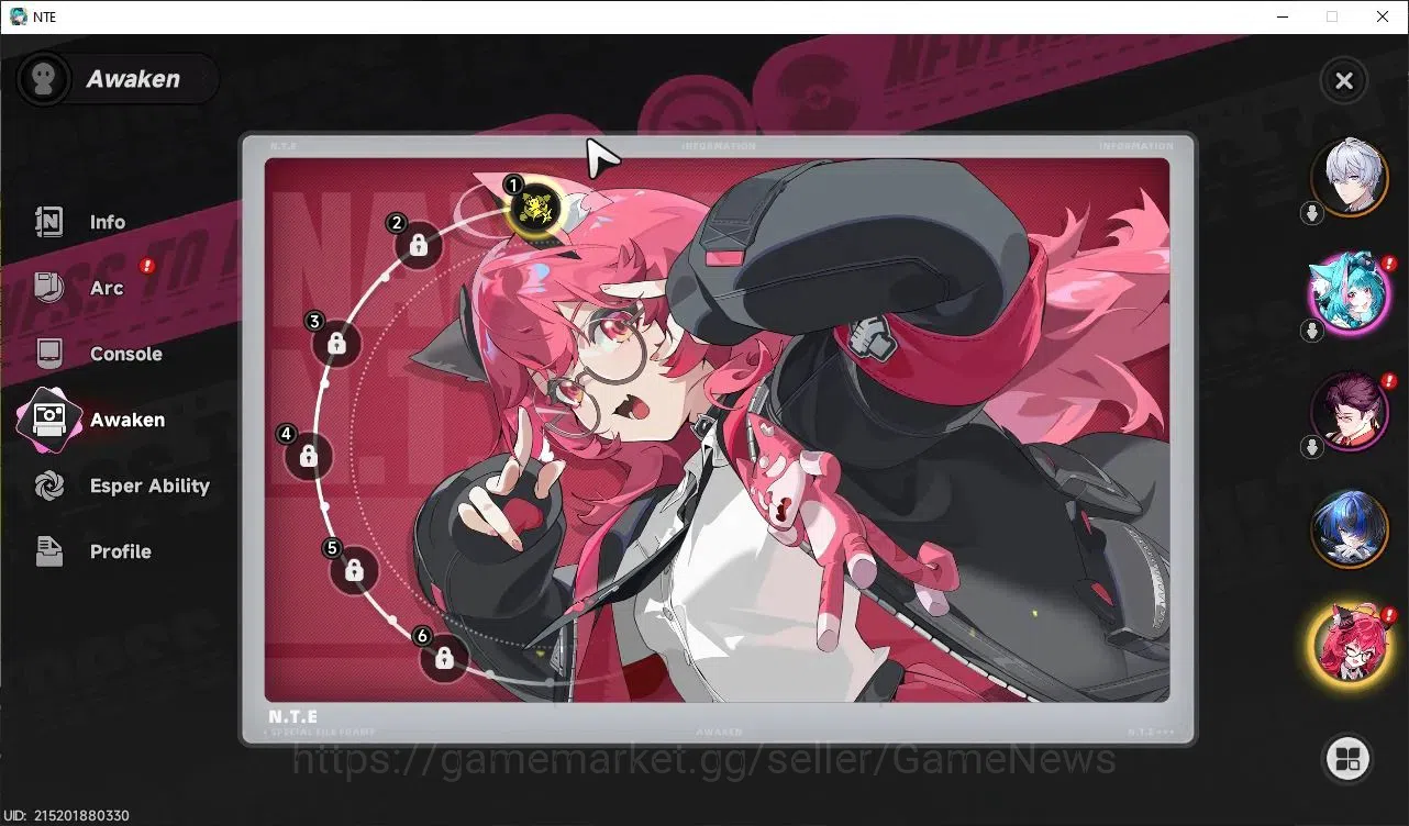 Neverness to Everness Accounts Global EU|HL 3|2 SSR Nanally Awk 1, Daffodill + SSR Selector|4 SR|Underboss 2