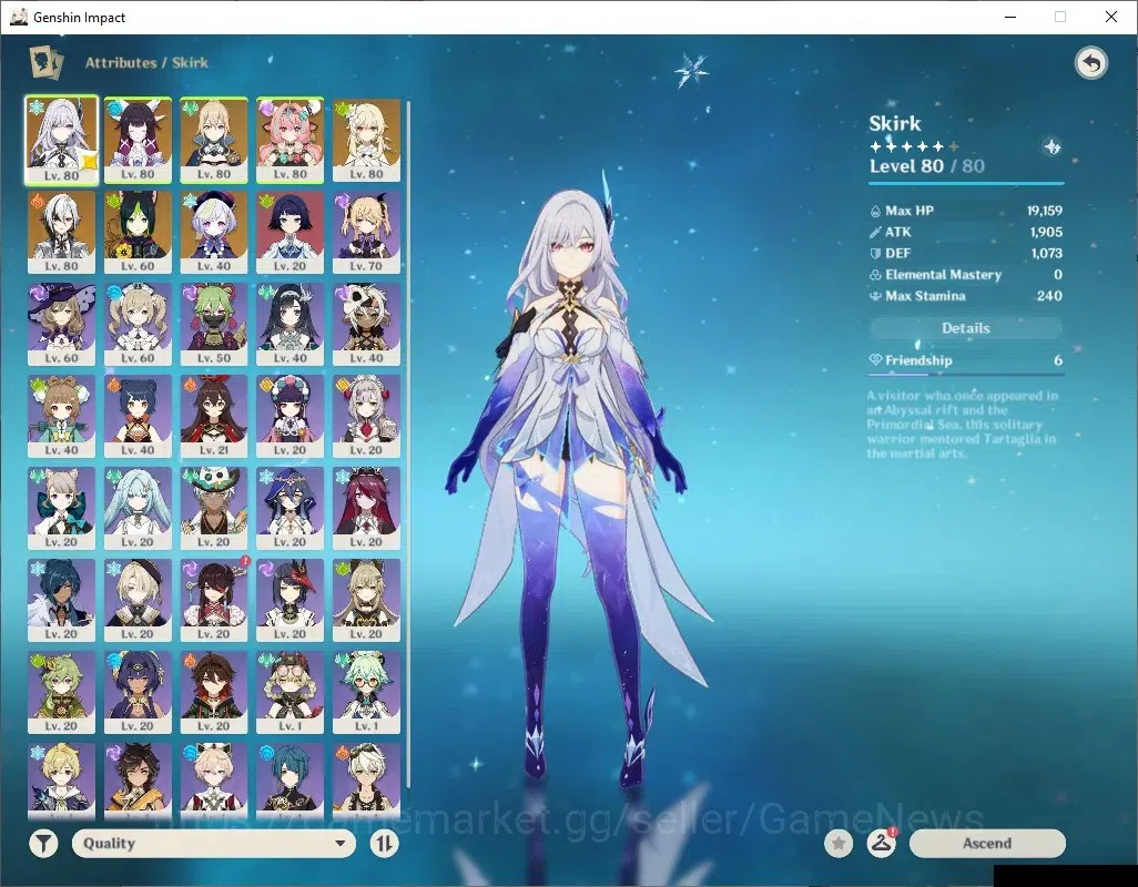 Genshin Impact Accounts ASIA|AR 56|4 Limited+6(*5Wep)|(Skirk,Varesa,Arlecc image 3