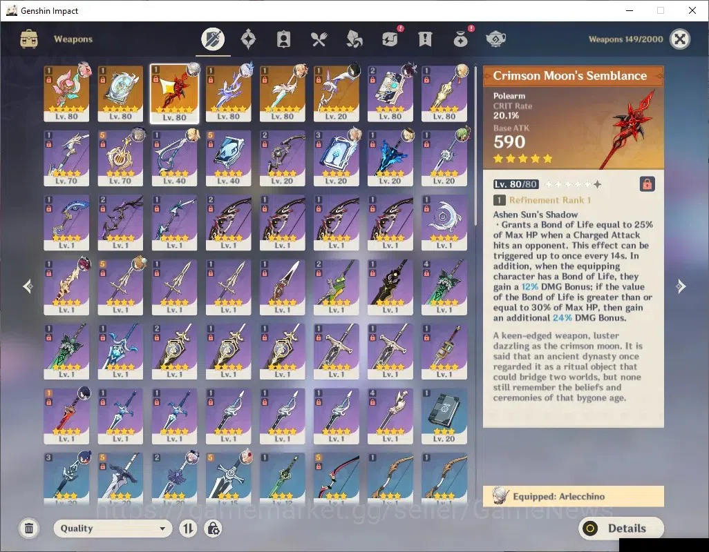 Genshin Impact Accounts ASIA|AR 56|4 Limited+6(*5Wep)|(Skirk,Varesa,Arlecc image 8