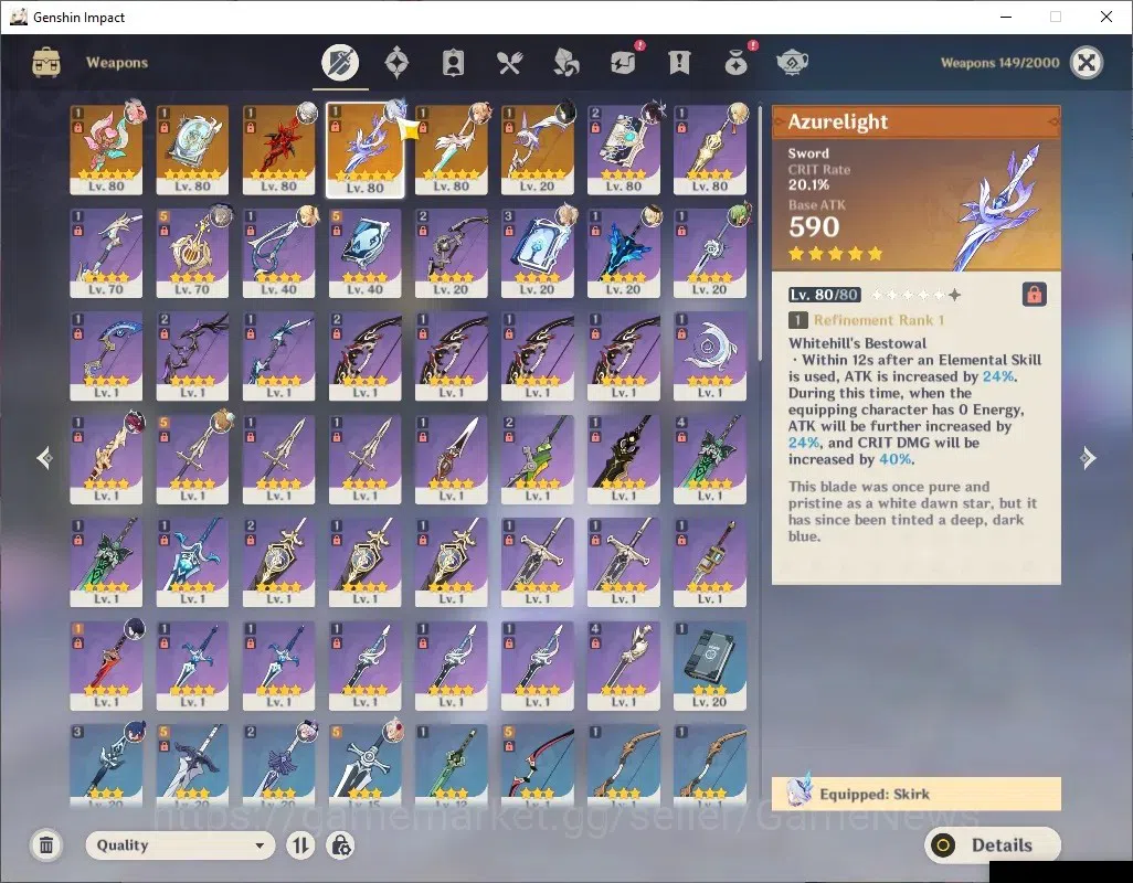 Genshin Impact Accounts ASIA|AR 56|4 Limited+6(*5Wep)|(Skirk,Varesa,Arlecc image 9
