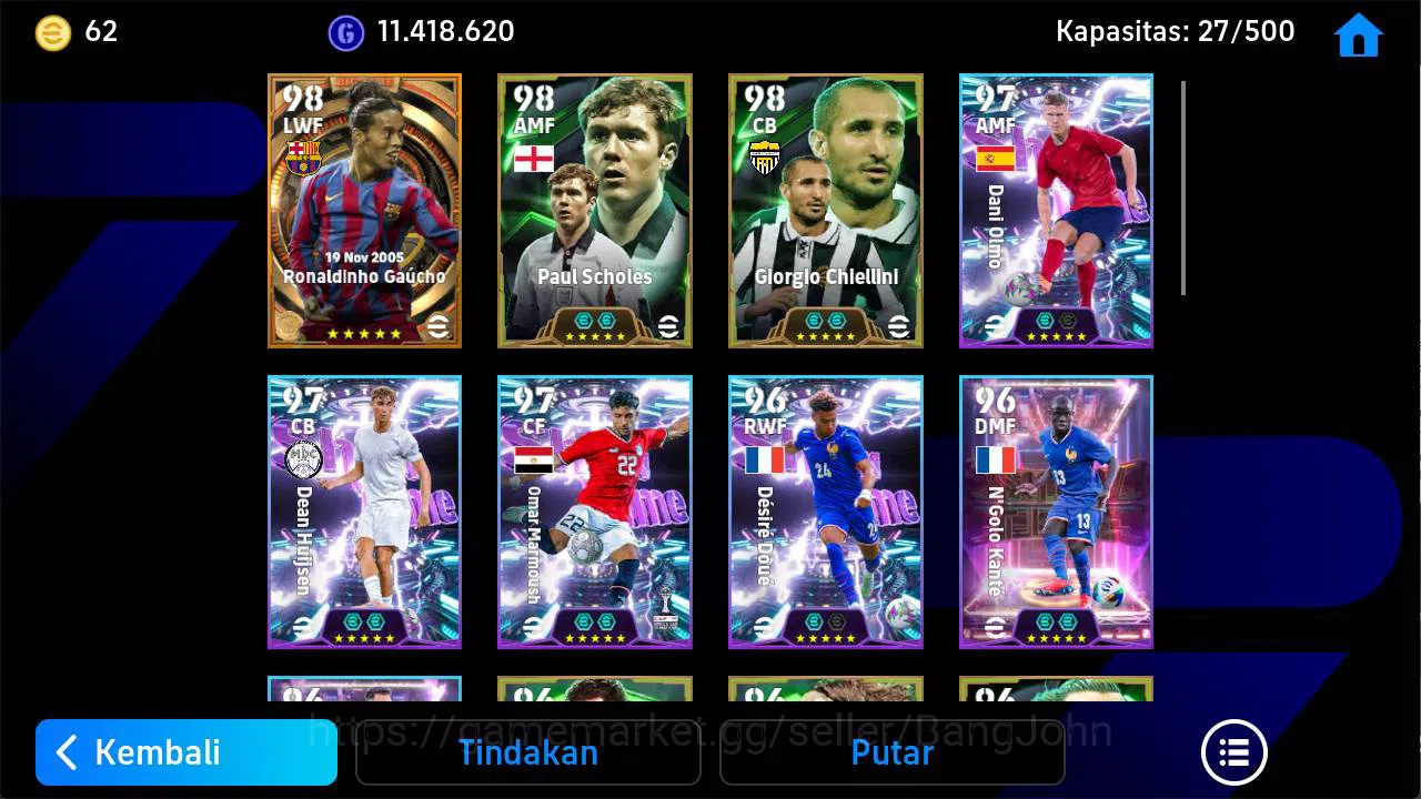 eFootball Accounts power 3163 | ronakldinho legend, Chiellini epic, o image 3