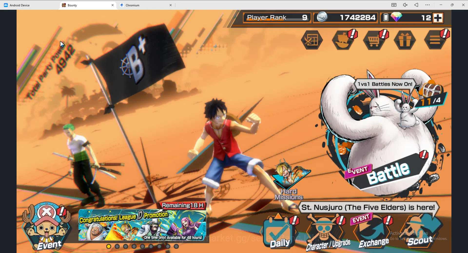 One Piece Bounty Rush Others GLOBAL|EX 4|PR 9|BP Kuzan,BMO Kaido,Great Edwad Ne image 1