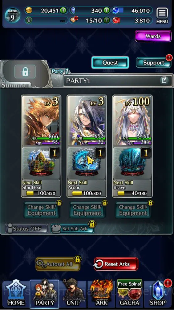 Last Cloudia Accounts GLOBAL|Rank 9| Top Tier Unit [Emperor Lonardo, Ark image 4
