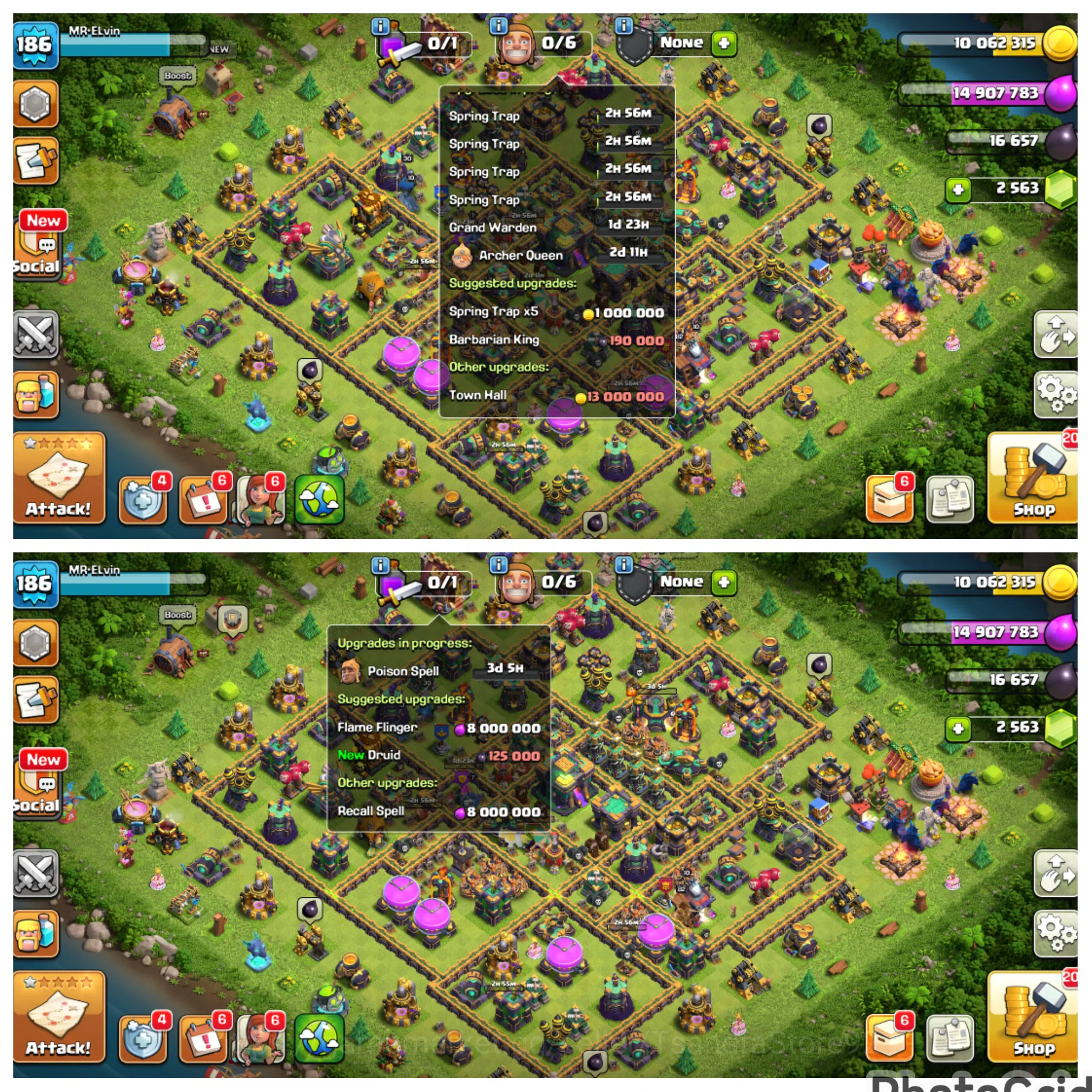 Clash of Clans Accounts SKIN & SCENERY CWL RARE| TH 14 LVL 186 Fullymax ex image 1