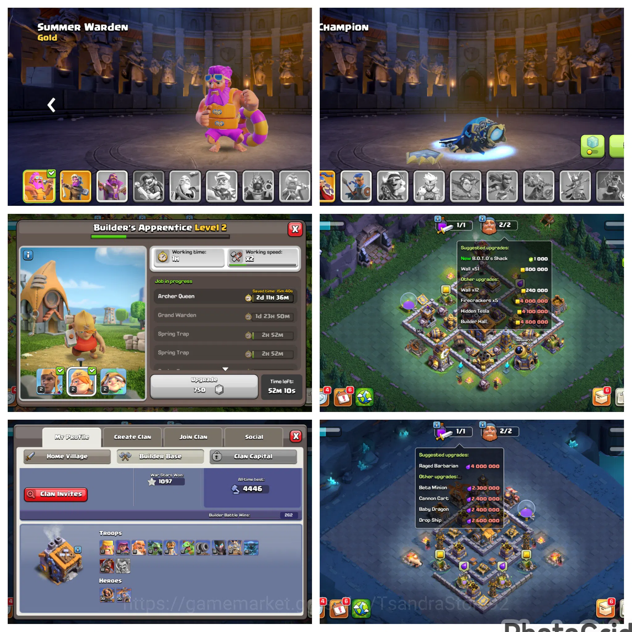 Clash of Clans Accounts SKIN & SCENERY CWL RARE| TH 14 LVL 186 Fullymax ex image 5