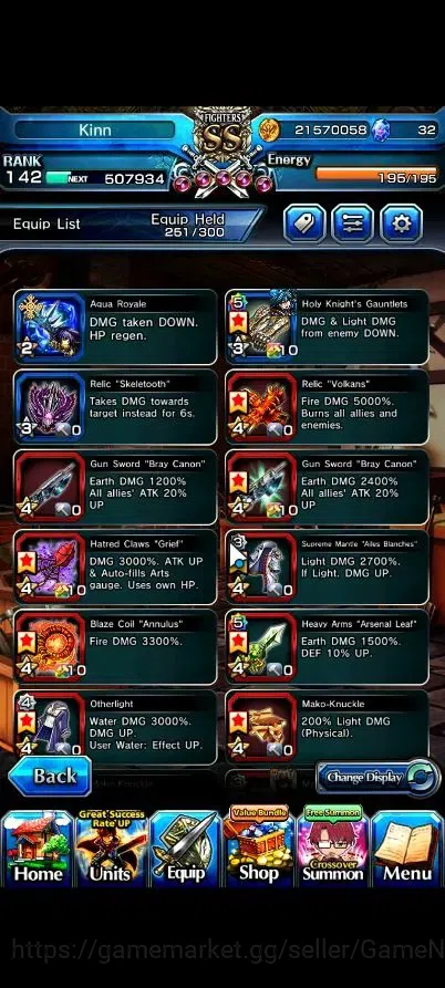 Grand Summoners Accounts Global|Rank 142|24 Ascend 10 TW|(Roy,Inumuta,Sung image 10