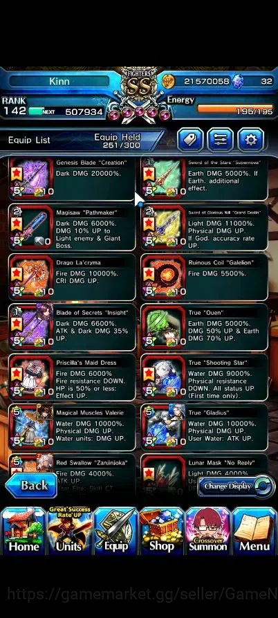 Grand Summoners Accounts Global|Rank 142|24 Ascend 10 TW|(Roy,Inumuta,Sung image 15