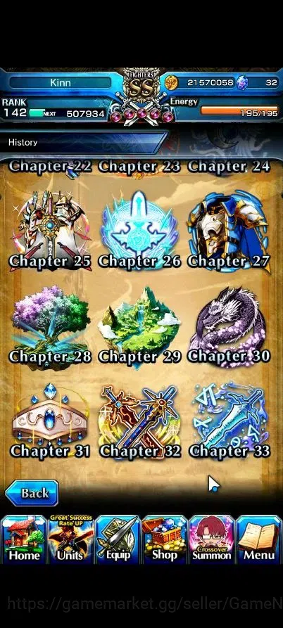 Grand Summoners Accounts Global|Rank 142|24 Ascend 10 TW|(Roy,Inumuta,Sung image 9