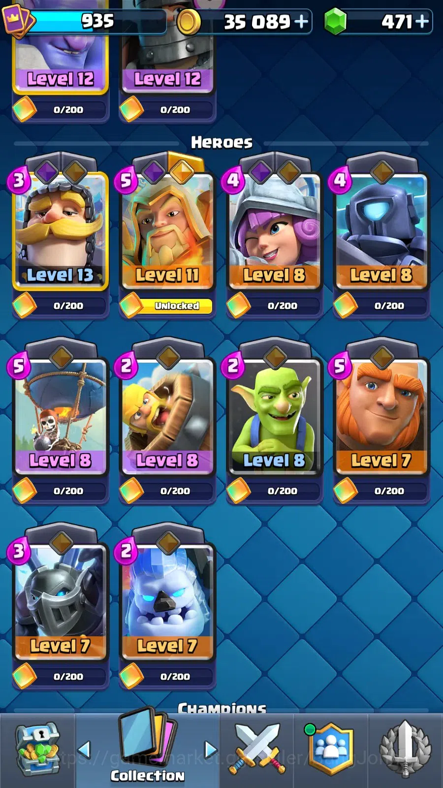 Clash Royale Accounts CL 935|KTL 12|Trophy  7382|Card 103|1 Hero|6 EVO|A image 19