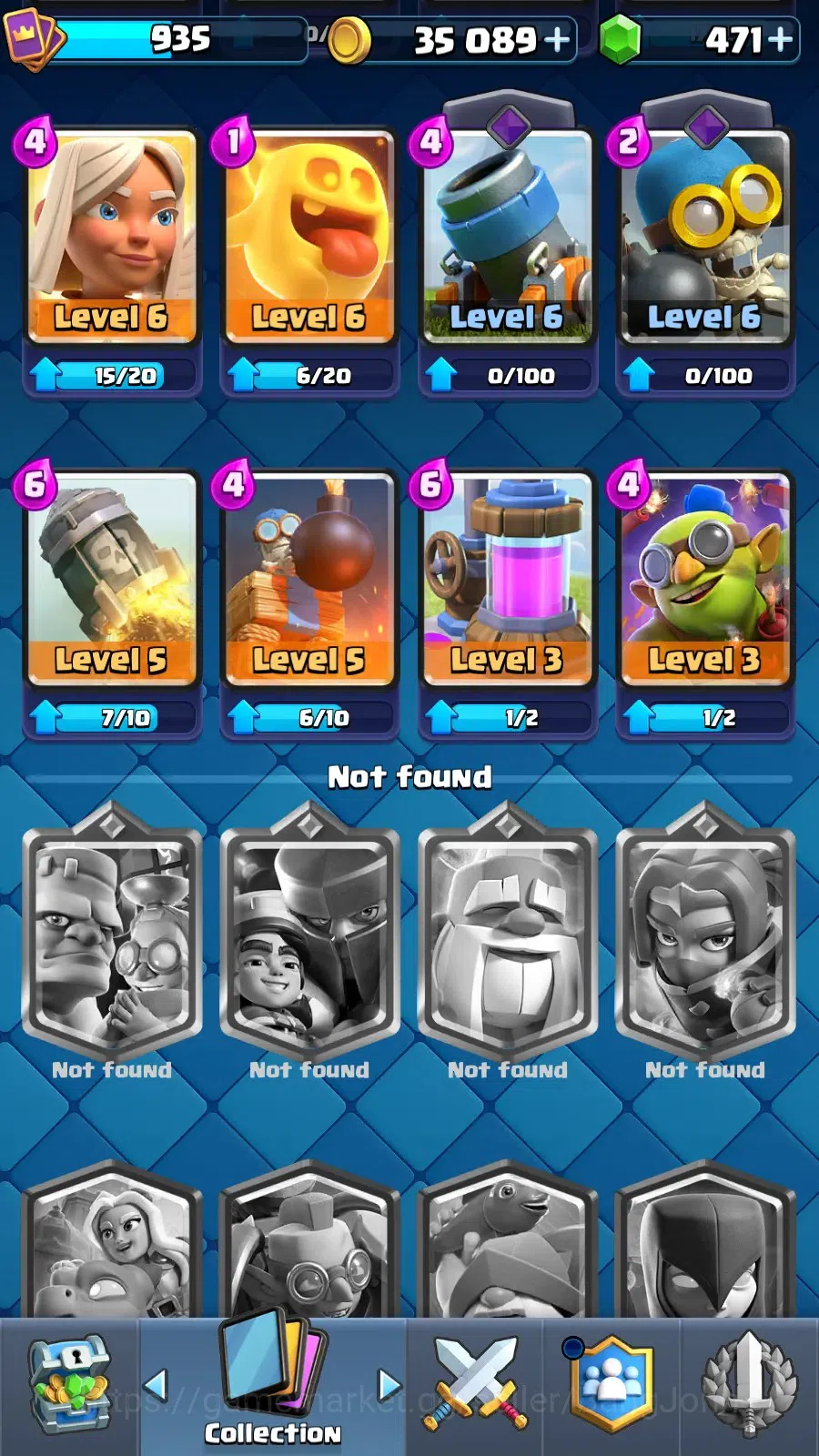 Clash Royale Accounts CL 935|KTL 12|Trophy  7382|Card 103|1 Hero|6 EVO|A image 2