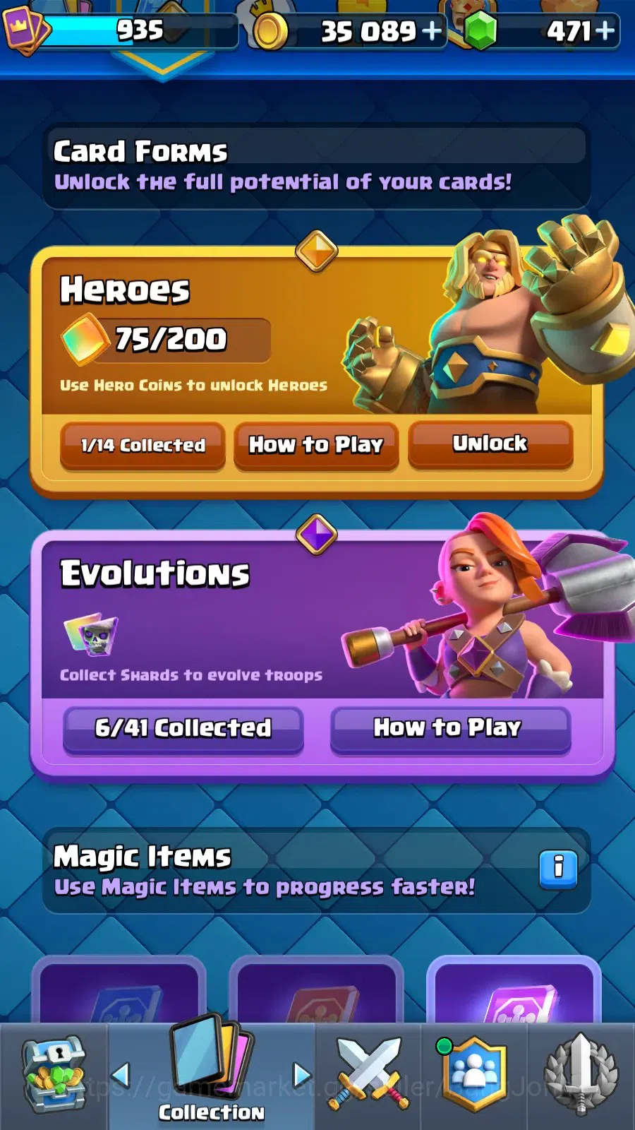 Clash Royale Accounts CL 935|KTL 12|Trophy  7382|Card 103|1 Hero|6 EVO|A image 20