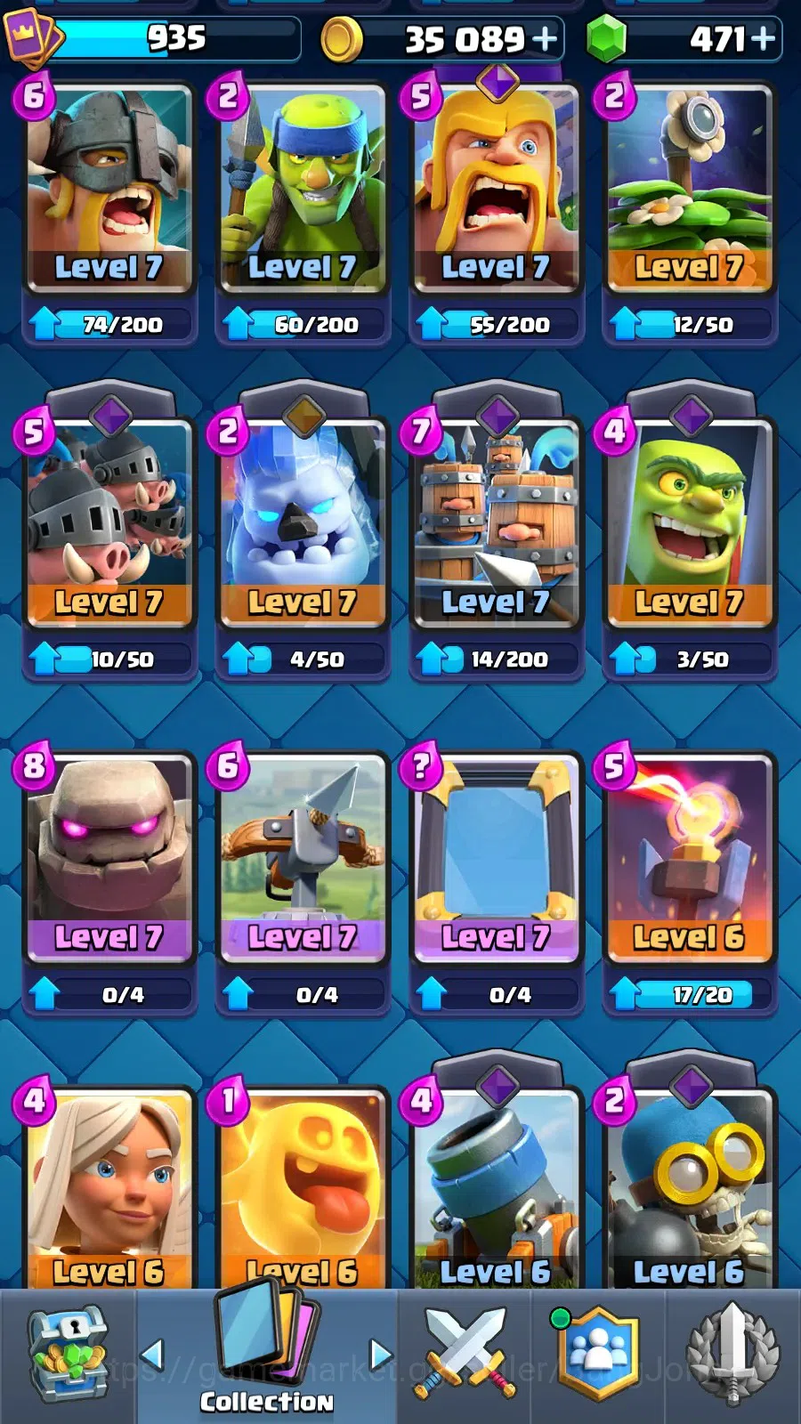 Clash Royale Accounts CL 935|KTL 12|Trophy  7382|Card 103|1 Hero|6 EVO|A image 3
