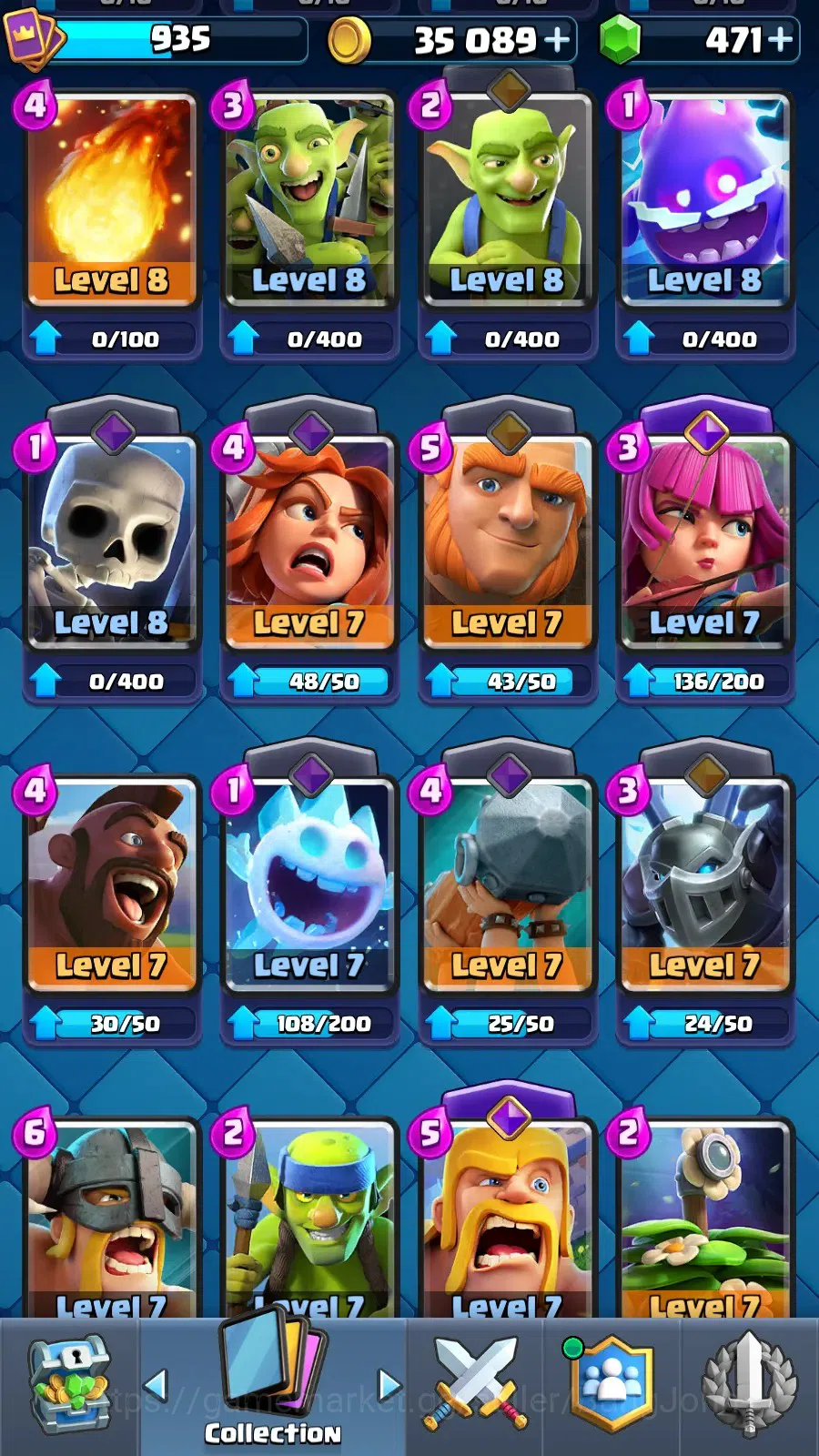 Clash Royale Accounts CL 935|KTL 12|Trophy  7382|Card 103|1 Hero|6 EVO|A image 4