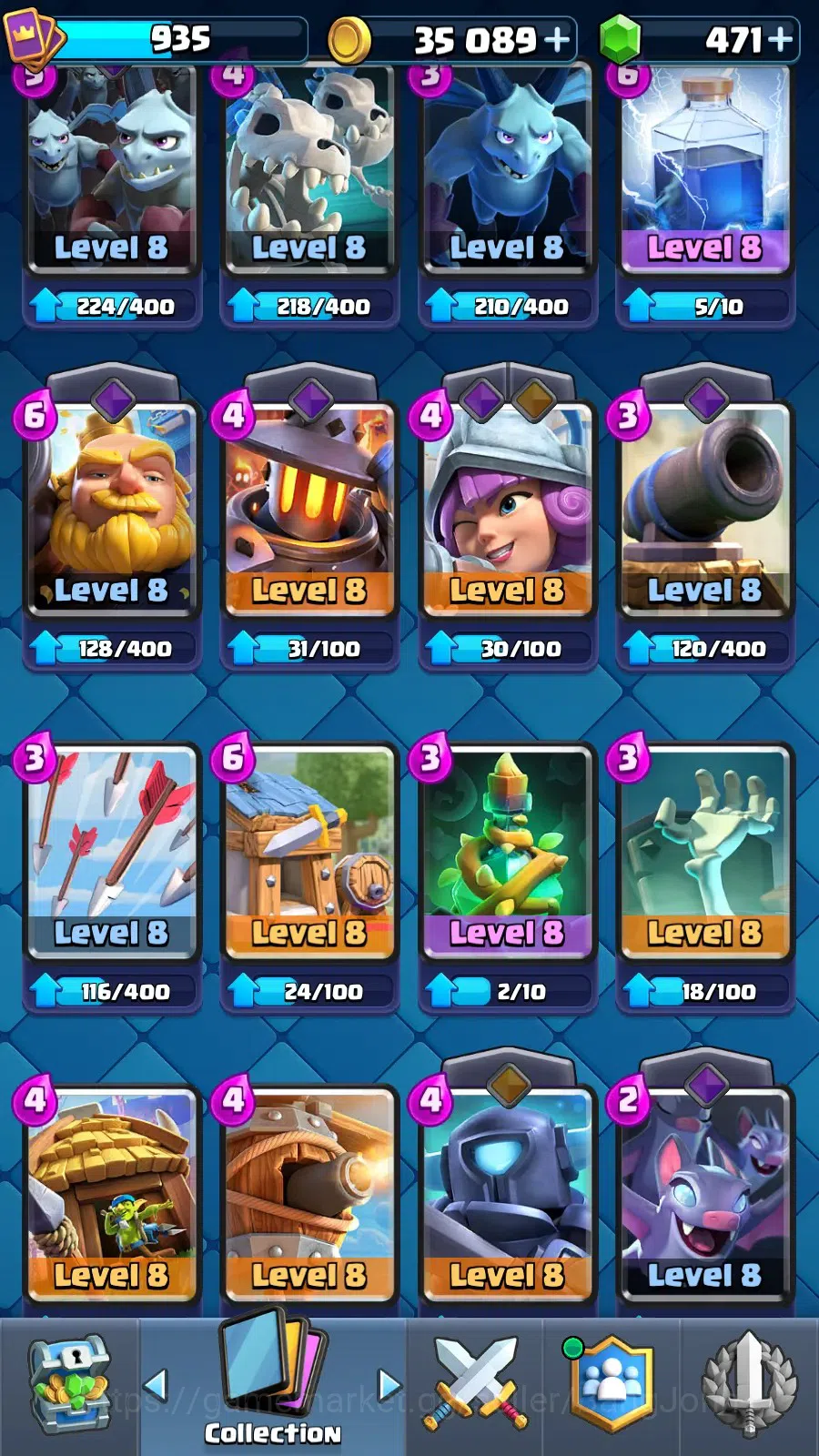 Clash Royale Accounts CL 935|KTL 12|Trophy  7382|Card 103|1 Hero|6 EVO|A image 6