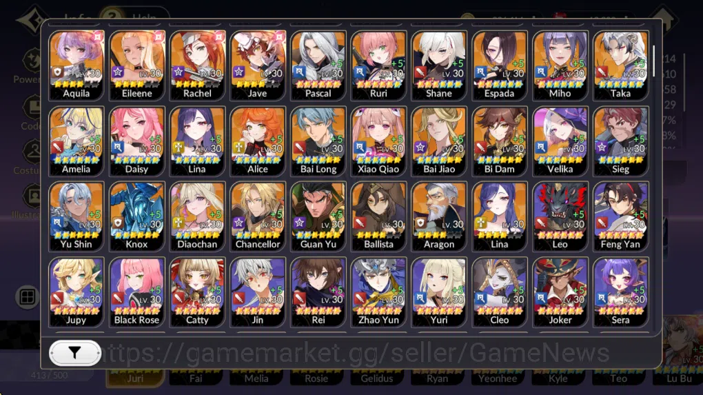 Seven Knights Re:Birth Accounts GLOBAL SEA ENDGAME| Full 5/5 Old-7k + 21 TC6+ (Ido image 2
