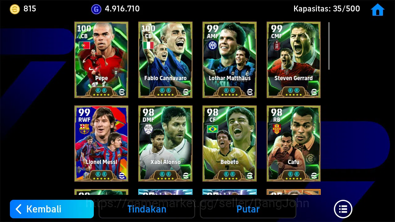 eFootball Accounts ANDROID|PW 3218|Epic Pepe, S Gerrard, F Cannavaro| image 3