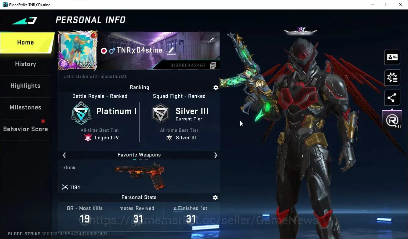 Blood Strike Accounts ASIA|ETERNAL Ethan-Allien,Collab Karl98,QBZ95,EVA- image 2