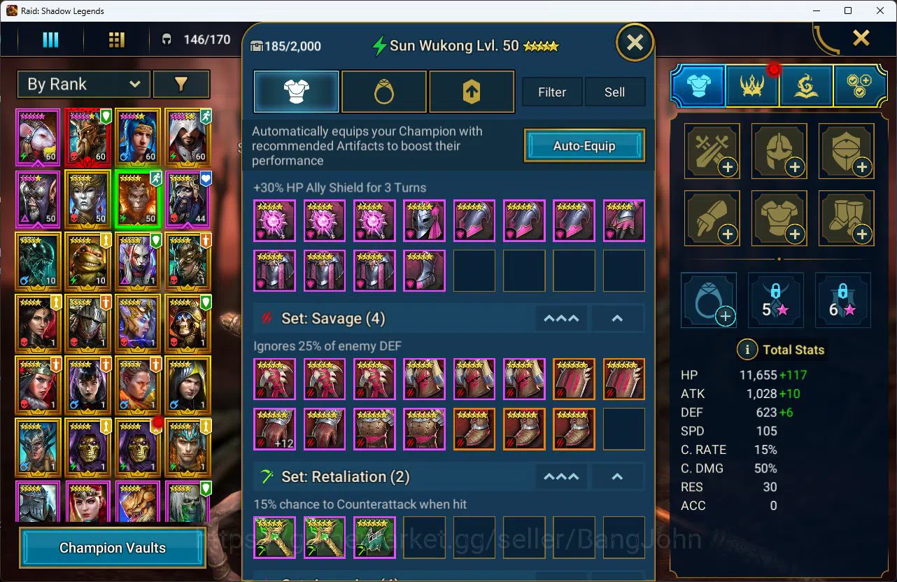 Raid: Shadow Legends Accounts Power 697k|Energy 33k|Diamond 1,8k|1 Mythical [Ala image 10