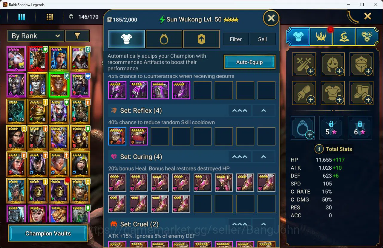 Raid: Shadow Legends Accounts Power 697k|Energy 33k|Diamond 1,8k|1 Mythical [Ala image 11