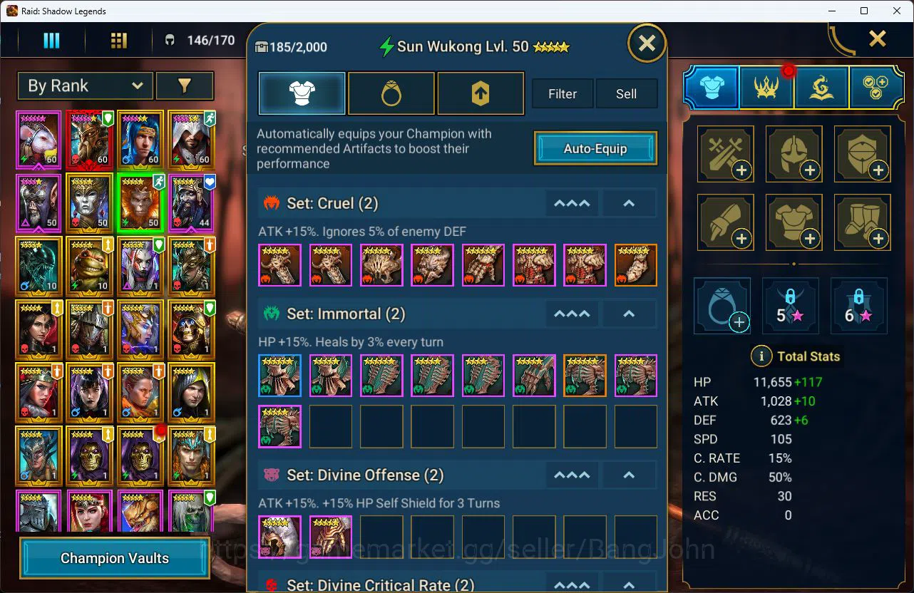 Raid: Shadow Legends Accounts Power 697k|Energy 33k|Diamond 1,8k|1 Mythical [Ala image 12