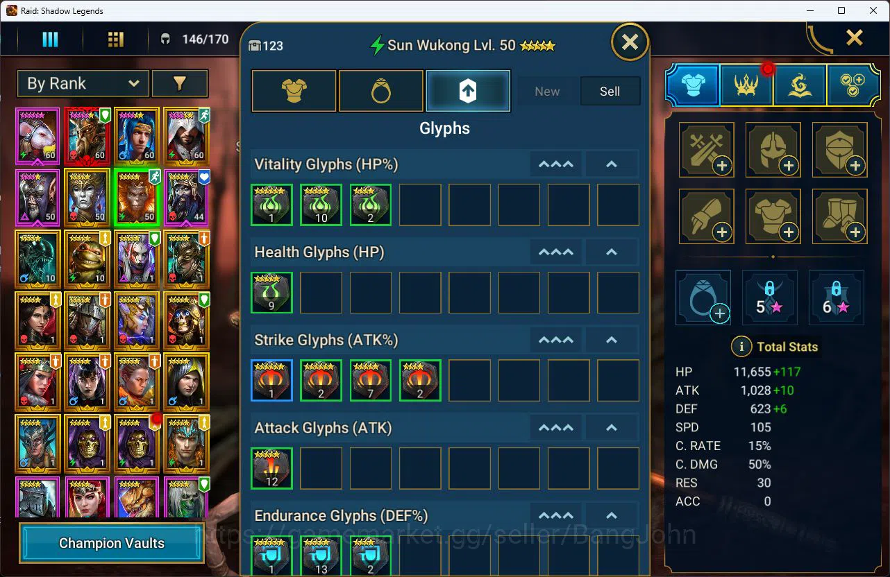Raid: Shadow Legends Accounts Power 697k|Energy 33k|Diamond 1,8k|1 Mythical [Ala image 14