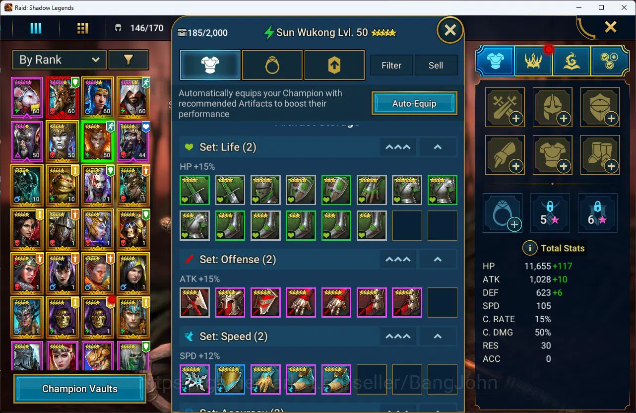 Raid: Shadow Legends Accounts Power 697k|Energy 33k|Diamond 1,8k|1 Mythical [Ala image 8