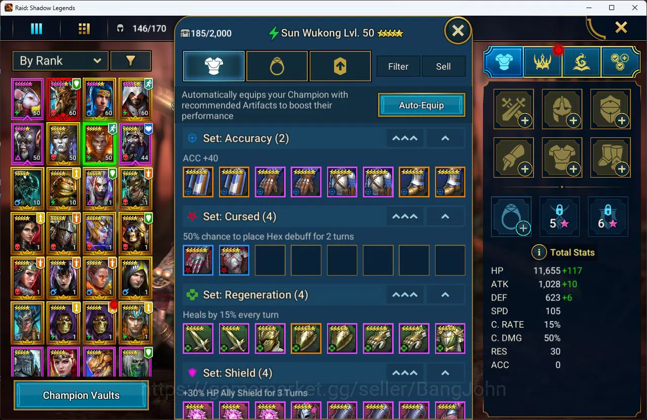 Raid: Shadow Legends Accounts Power 697k|Energy 33k|Diamond 1,8k|1 Mythical [Ala image 9