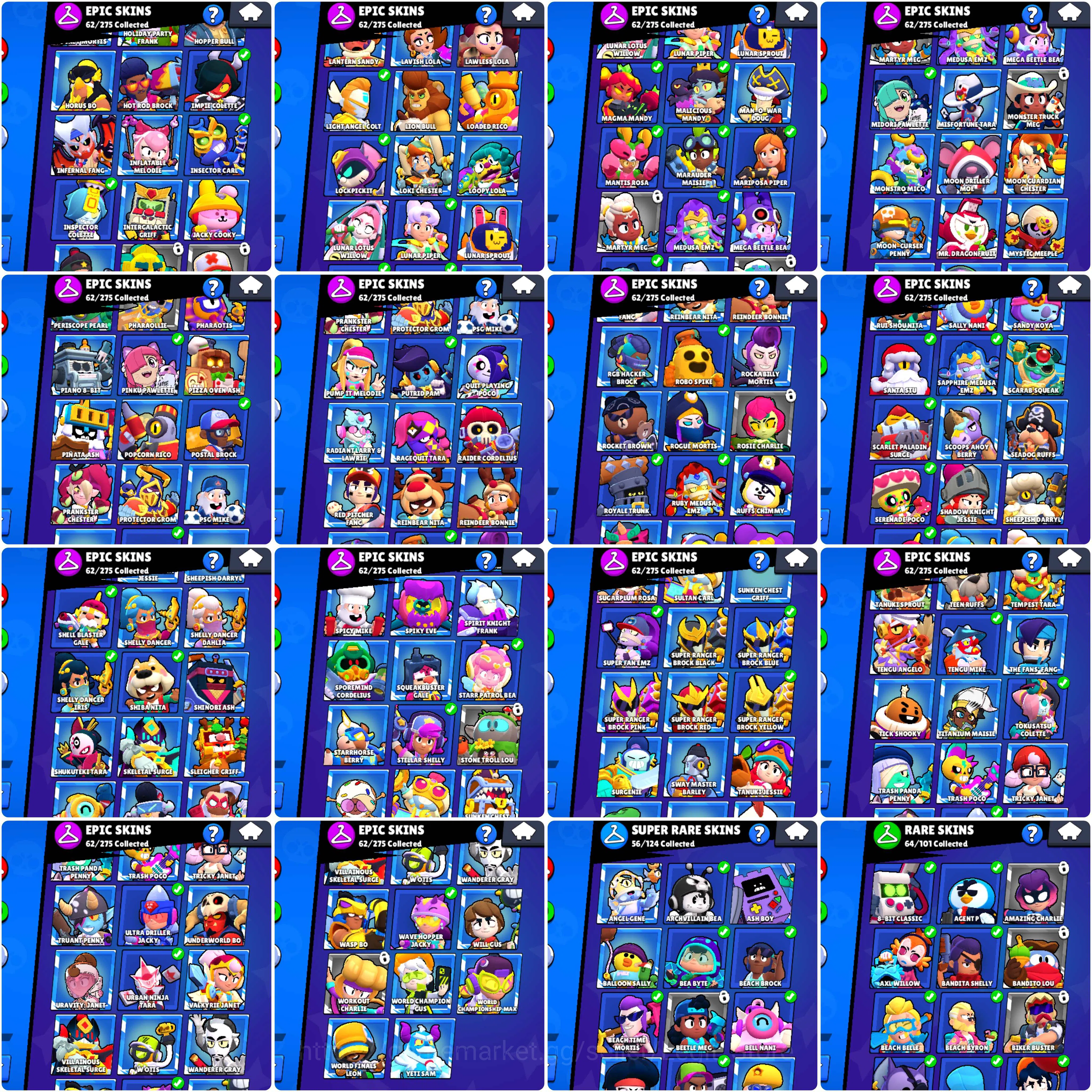 Brawl Stars Accounts 44k TROPHY | MECHA PETAL PIPER | 94 BRAWLERS | MECHA CROW | MINOTAUR BULL | SANTA STU | CAPTAIN CARL 7
