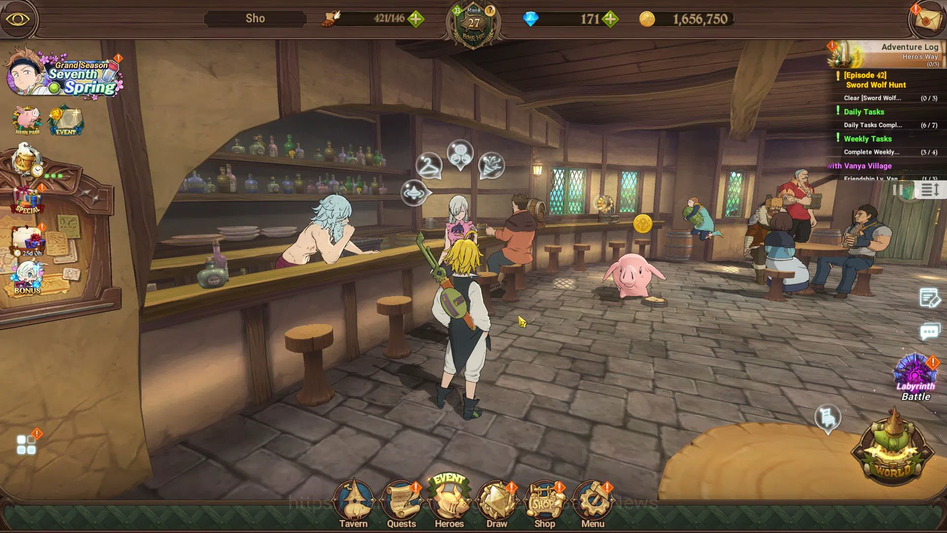 The Seven Deadly Sins: Grand Cross Accounts Midgame Global|2,5M CC|171 Dm|2 LR+5 UR+Collab