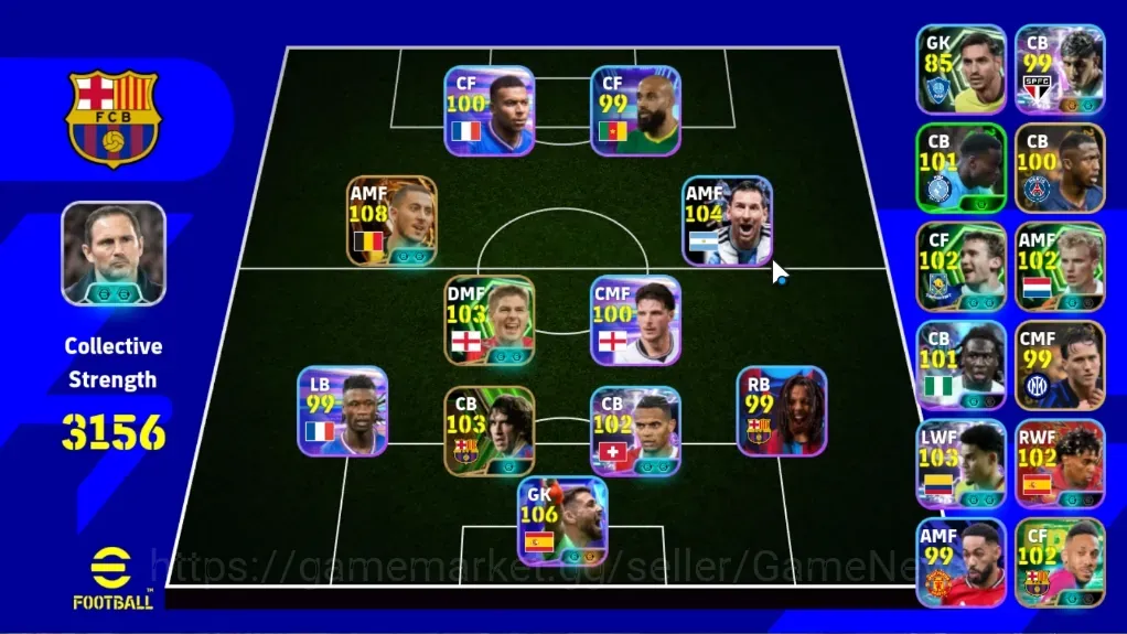 eFootball Accounts Legends & Iconic Players Android|Power 3156|Big Time Eden Hazard|Epic Carles Puyol,S Gerrard,D 1