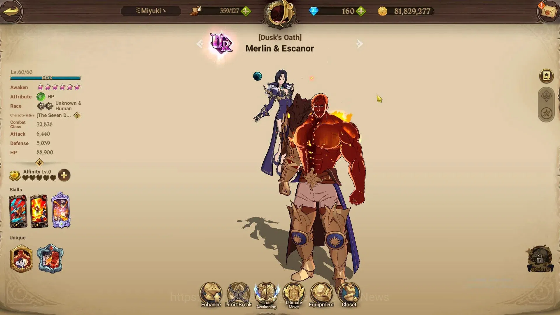 The Seven Deadly Sins: Grand Cross Accounts Others Global|1,2M CC|160 DM+30 LS|1 LR+6 UR+Collab Gachikuta|Elizabeth,N 13