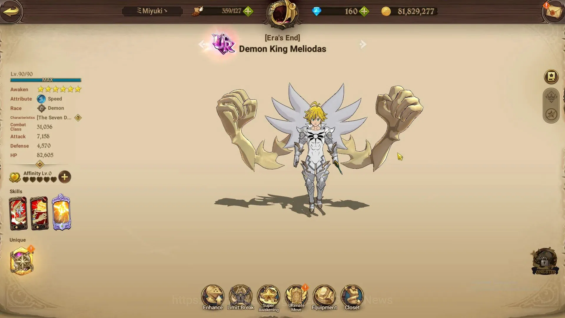 The Seven Deadly Sins: Grand Cross Accounts Others Global|1,2M CC|160 DM+30 LS|1 LR+6 UR+Collab Gachikuta|Elizabeth,N 15