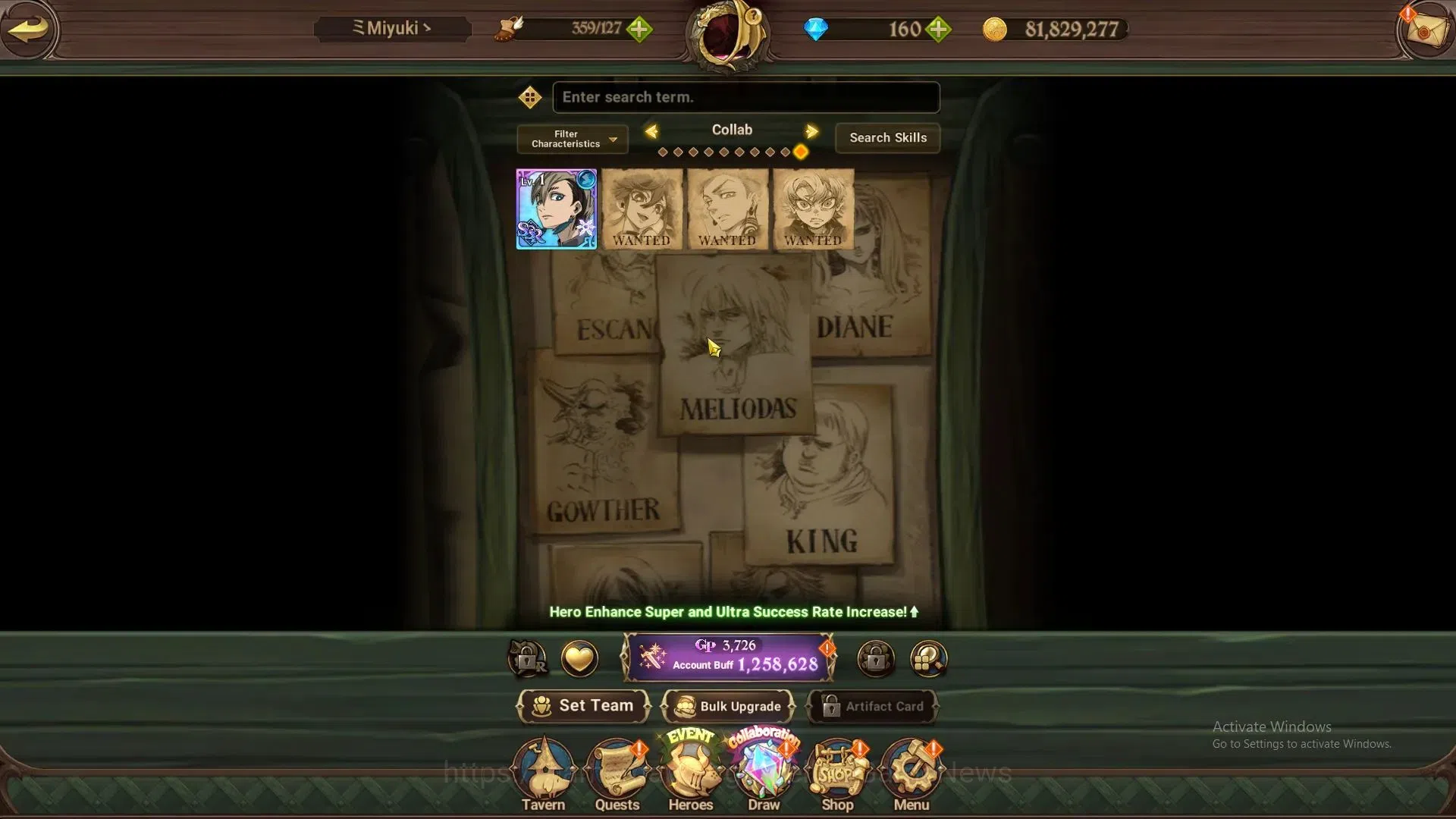 The Seven Deadly Sins: Grand Cross Accounts Others Global|1,2M CC|160 DM+30 LS|1 LR+6 UR+Collab Gachikuta|Elizabeth,N 6