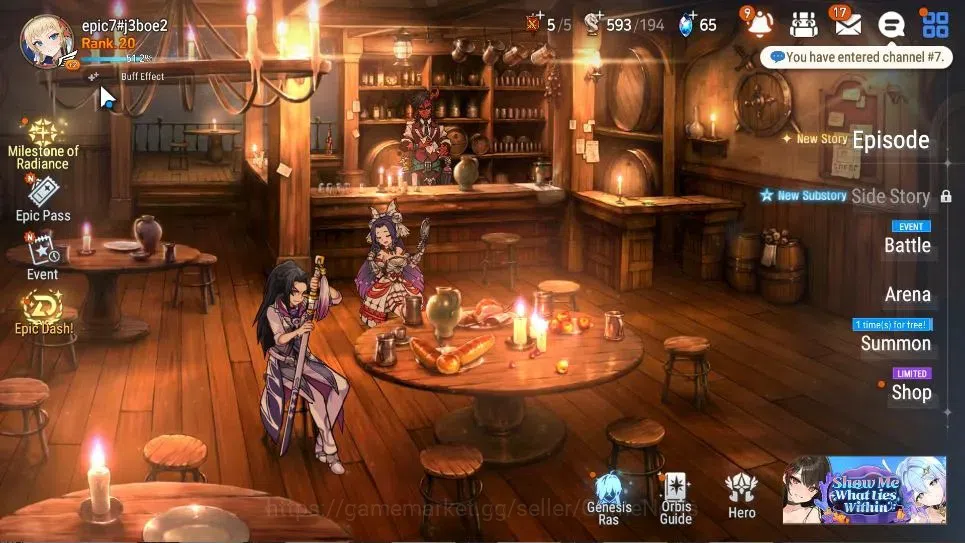 Epic Seven Accounts Starter Global UnVerif|New Era|2 ML(Tidal Rift Elvira,SP Politis}+Charlotte,Iseria,etc|Poh ON|Abyss F 1