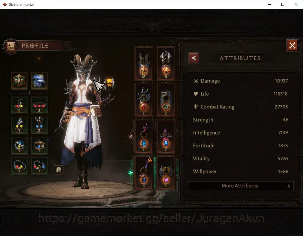 Diablo Immortal Accounts SA - Malah|Lv60(300)Wizard|11K CR|Reso 450|Hell II image 4