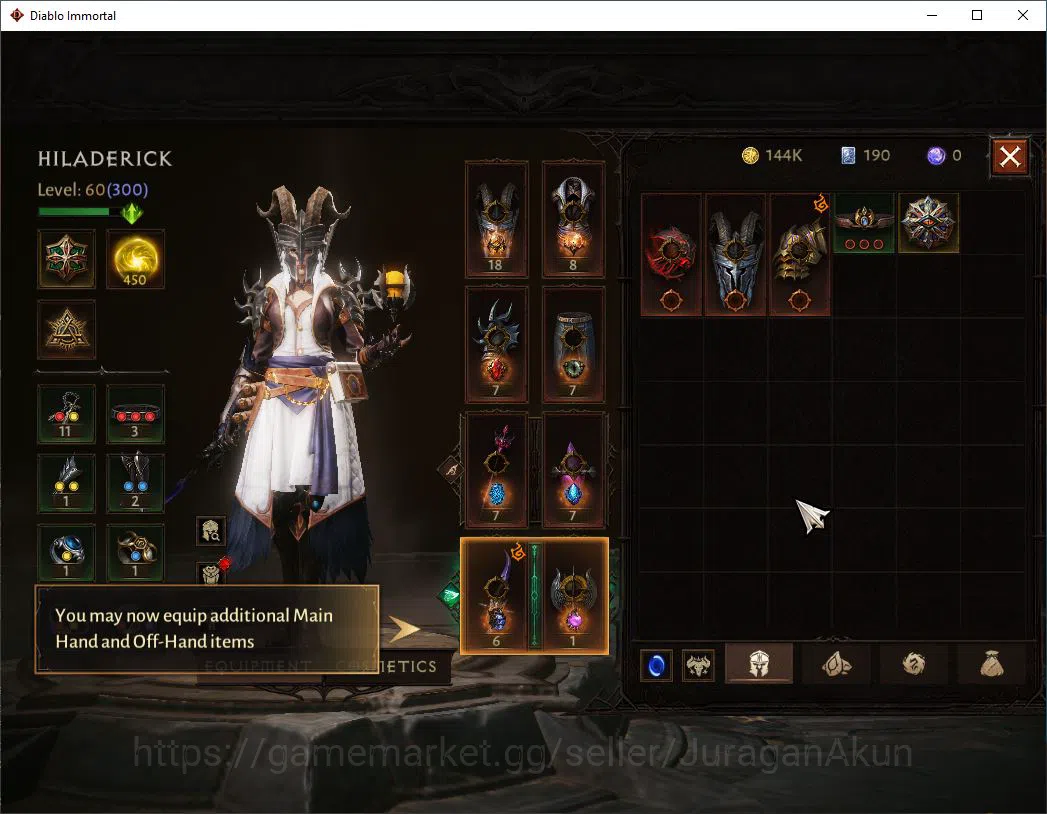 Diablo Immortal Accounts SA - Malah|Lv60(300)Wizard|11K CR|Reso 450|Hell II image 5