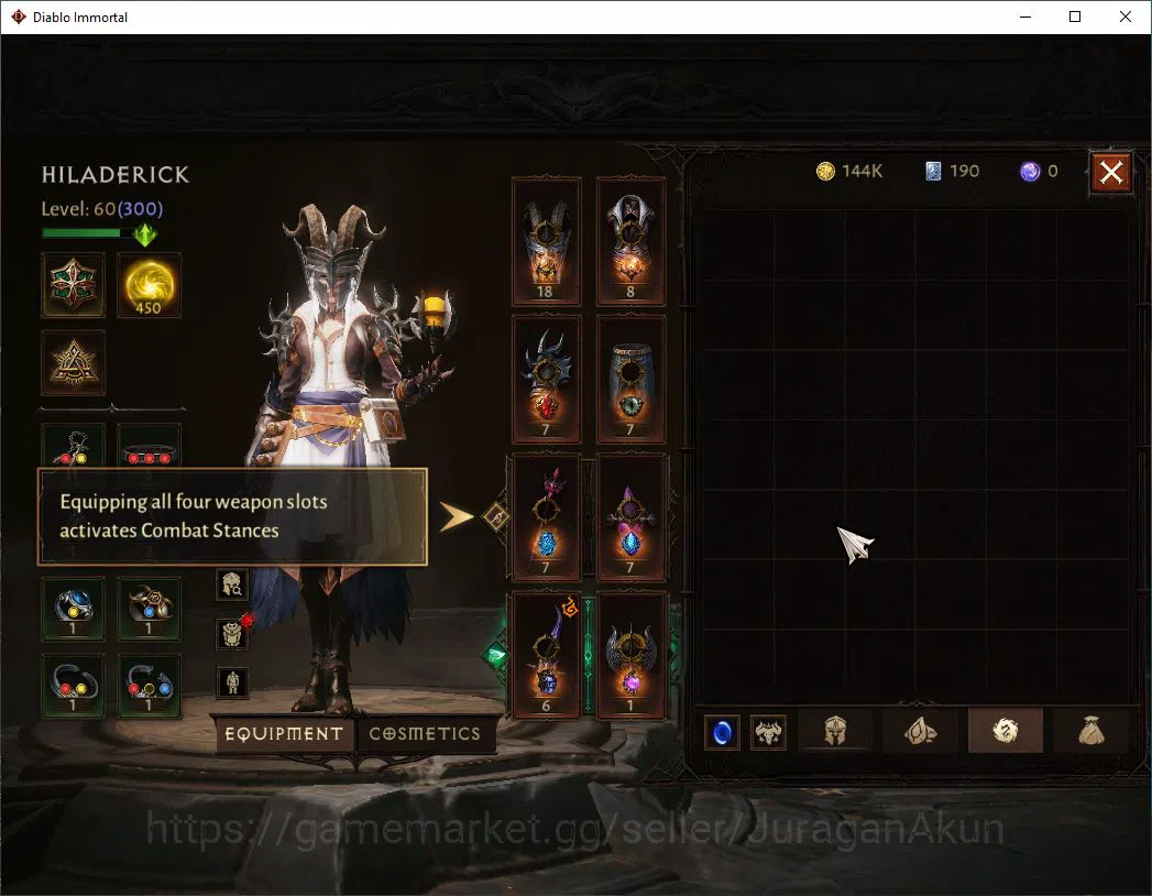Diablo Immortal Accounts SA - Malah|Lv60(300)Wizard|11K CR|Reso 450|Hell II image 7
