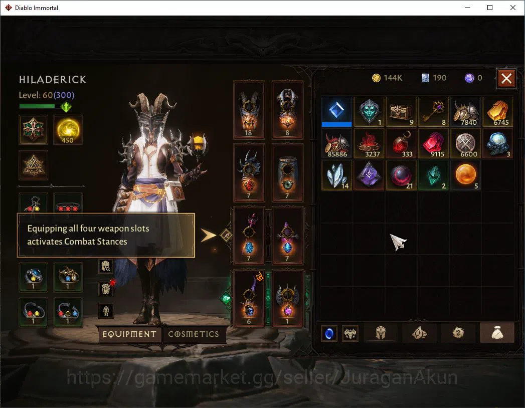 Diablo Immortal Accounts SA - Malah|Lv60(300)Wizard|11K CR|Reso 450|Hell II image 8